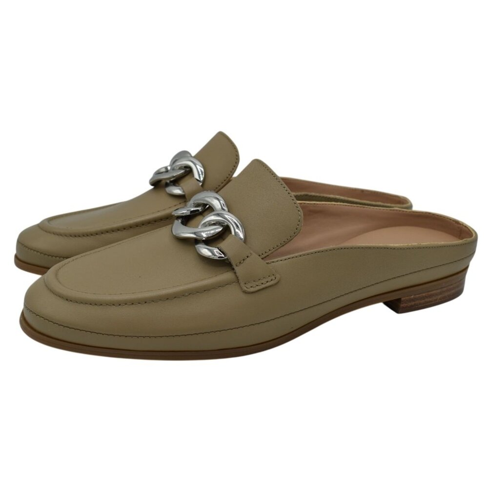 Blondo Womens Size 8 Bryce Sand Leather Slip On Water Resistant Mules Clogs Shoe